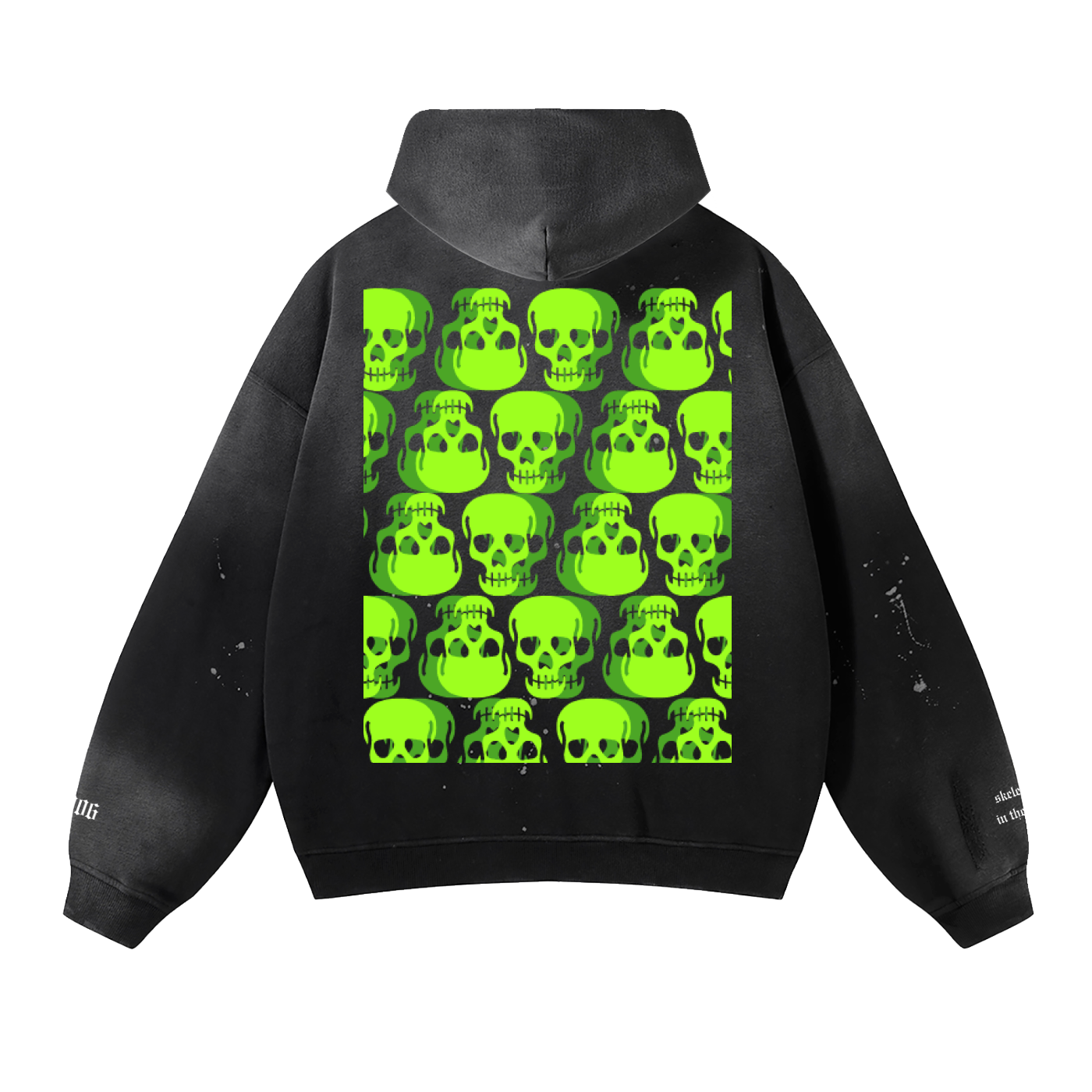 green skeletons ,2006,hoodie